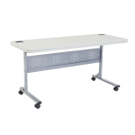 National Public Seating Flip-N-Store Table, 29-1/2inH x 24inW x 60inD, Speckled Gray