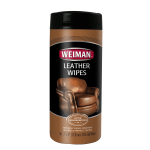 Weiman Leather Wipes, 7in x 8in, Canister Of 30