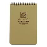 Rite In The Rain All-Weather Spiral Notebook Kit, 4in x 6in, Grid Ruled, 50 Sheets, Tan