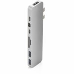 Hyper, HyperDrive PRO 8-in-2 USB-C Hub, 7/16inH x 1-1/4inW x 5-3/16inD, Silver, GN28D_SILVER