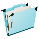 Pendaflex Hanging Classification Folders, 2in Expansion, 8 1/2in x 11in, Blue, Pack Of 10