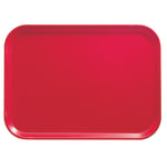 Cambro Camtray Rectangular Serving Trays, 14in x 18in, Cambro Red, Pack Of 12 Trays