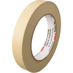 3M 203 Masking Tape, 3in Core, 0.75in x 180ft, Natural, Pack Of 48