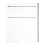 2024 TUL Discbound Monthly Planner Refill Pages With 12 Tab Dividers, Letter Size, Gray, January To December