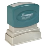 Xstamper One-Color Title Stamp, Pre-Inked, "Approved", Blue