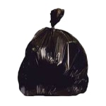 Trash Can Liners, 19 Microns Thick, 33in x 40in, Black, Carton Of 250