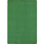 Joy Carpets Kid Essentials Solid Color Rectangle Area Rug, Just Kidding, 4ft x 6ft, Grass Green