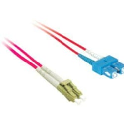 C2G 1m LC-SC 9/125 OS1 Duplex Singlemode Fiber Optic Cable (Plenum-Rated) - Red - 1m LC-SC 9/125 Duplex Single Mode OS2 Fiber Cable - Plenum CMP-Rated - Red - 3ft