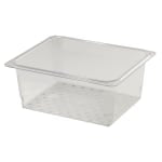 Cambro Camwear GN 1/2 Size 5in Colander Pans, Clear, Set Of 6 Pans