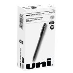 uni-ball Jetstream 101 Rollerball Pens, Medium Point, 1.0mm, Black Barrel, Black Ink, Pack Of 12