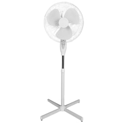 Optimus 16in Adjustable Oscillating Stand Fan, White