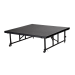 National Public Seating Carpeted Transfix Stage Platform, 4ft x 4ft, Gray