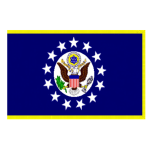 Missions Chief of Missions Flag, 36in x 68in, Blue/Gold/White