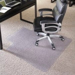 Flash Furniture Big And Tall 400-lb. Capacity Vinyl Chair Mat With Lip, 36in x 48in, Clear