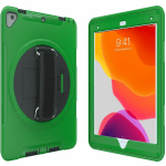 CTA Digital Protective Case with Build in 360 deg. Rotatable Grip Kickstand for iPad 7th/ 8th/ 9th Gen 10.2, iPad Air 3, iPad Pro 10.5, Green - Impact Resistant, Drop Resistant - Silicone Body - Hand Strap - 10.3in Height x 7.3in Width x 0.8in Depth - 1 P