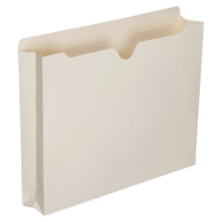 SKILCRAFT Manila Double-Ply Tab Expanding File Jackets, 2in Expansion, Letter Size Paper, 8 1/2in x 11in, 30% Recycled, Box Of 50