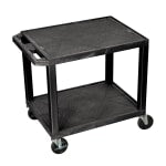 H. Wilson 26in Plastic Utility Cart, 26inH x 24inW x 18inD, Black