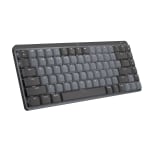 Logitech MX Mechanical Mini Minimalist Wireless Illuminated Keyboard (Clicky) (Graphite) - Wireless Connectivity - Bluetooth/RF - 32.81 ft - USB Type A Interface - ChromeOS - PC, Mac - Mechanical/MX Keyswitch - Graphite