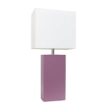 Lalia Home Lexington Table Lamp, 21inH, White/Purple