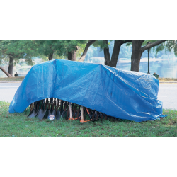 Multiple Use Tarp, 16 ft Long, 10 ft Wide, Polyethylene, Blue