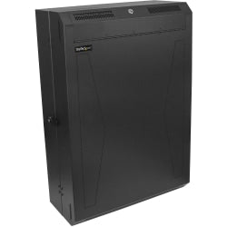 StarTech.com Wallmount Server Rack Cabinet - Hinged Enclosure - Wallmount Network Cabinet - 20 in. Deep - 26U - Wall-mount your server equipment flush against the wall with this 26U server rack - Shipped flat packed with a 1U shelf and 3 meter cable tie