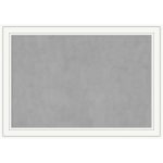 Amanti Art Magnetic Bulletin Board, Steel/Aluminum, 41in x 29in, Craftsman White Wood Frame