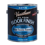 Varathane No-Odor Floor Finish Polyurethane, 1 Gallon, Crystal Clear Satin, Pack Of 2 Cans