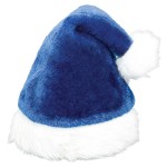 Amscan 395019 Christmas Blue Plush Santa Hats, 15in, Blue, Set Of 3 Hats