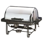 American Metalcraft Stainless-Steel Roll-Top Chafer, Rectangular, 8 Qt, Silver