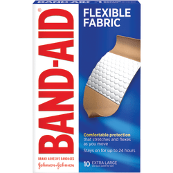 Band-Aid Brand Flexible Fabric Extra-Large Bandages, Box Of 10