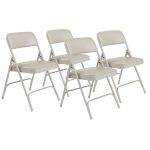 National Public Seating Series 1200 Folding Chairs, Gray, Set Of 4 Chairs