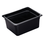 Cambro H-Pan High-Heat GN 1/2 Food Pans, 6inH x 10-7/16inW x 12-3/4inD, Black, Pack Of 6 Pans