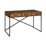 Coast to Coast Contemporary 48inW Office Writing Desk, Tabitha Aged Gold/Black