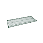 Focus Foodservice Epoxy-Coated Wire Shelf, 2inH x 36inW x 18inD, Green