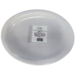 Hoffman Vertex China Catalina Collection Narrow Rim Platters, 11-1/2in, Bright White, Case Of 12 Platters