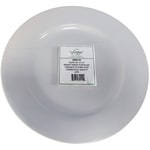 Hoffman Vertex China Ceramic Argyle Collection Rolled Edge Plates, 10-1/4in, Bright White, Case Of 12 Plates