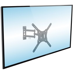 Mount-It! Full-Motion Wall Mount With Swivel For 24 - 55in TVs, 10inH x 11inW x 3.5inD, Black