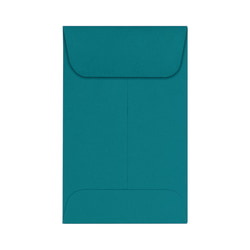 LUX Coin Envelopes, #1, Gummed Seal, Teal, Pack Of 250