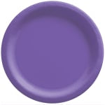 Amscan Paper Plates, 10in, New Purple, 20 Plates Per Pack, Case Of 4 Packs