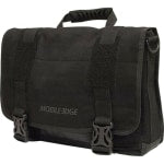 Mobile Edge ECO Rugged Carrying Case (Messenger) for 14in to 15in Apple iPad MacBook Pro - Black - Cotton Canvas Body - Shoulder Strap, Clip - 10.5in Height x 15.5in Width x 4in Depth