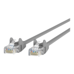 Belkin CAT5e Ethernet Patch Cable Snagless, RJ45, M/M - Patch cable - RJ-45 (M) to RJ-45 (M) - 33 ft - UTP - CAT 5e - molded, snagless - gray