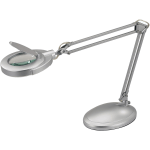 Victory Light Magnifier Task Lamp, 48inH, Silver