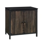 Sauder Foundry Road 29-1/2inH 2-Shelf Commercial Library Base Utility Cabinet With Doors, Carbon Oak