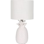 Adesso Simplee Pineapple Table Lamp, 17inH, White