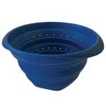 Better Houseware 4-Quart Collapsible Silicone Colander, Blue