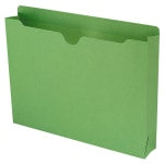 Smead Expanding Reinforced Top-Tab File Jackets, 2in Expansion, Letter Size, Green, Box Of 50