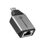 Alogic Ultra Mini USB-C to RJ45 Gigabit Ethernet Adapter - 1 Pack - 1 x Type C USB 3.2 (Gen 1) USB Male - 1 x RJ-45 Network Female - Space Gray