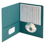 Smead Color Portfolios, 8 1/2in x 11in, Teal, Pack Of 25