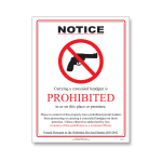 ComplyRight State Weapons Law 1-Year Poster Service, English, Nebraska, 8 1/2in x 11in