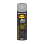 Rust-Oleum Hard Hat High Performance V2100 System Rust Preventive Enamel Spray Paint For High Temperatures, 15 Oz, Gloss High Heat Aluminum, Case Of 6 Cans